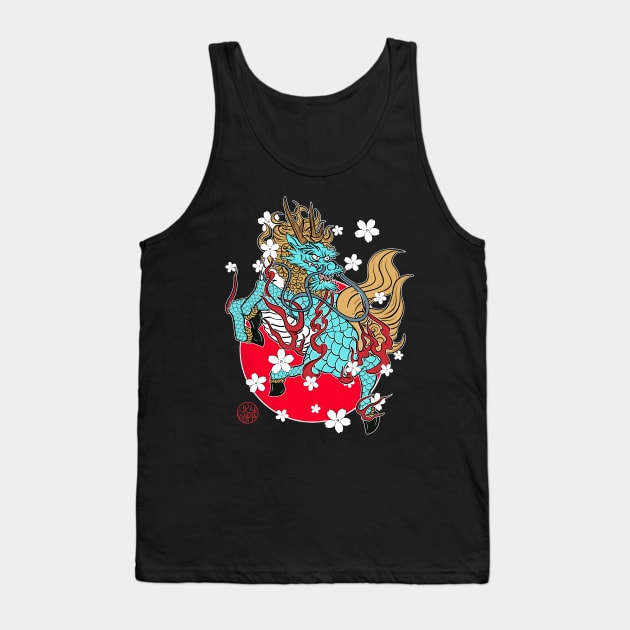 Kirin, the legendary horse of Japan Tank Top by Ukiyograph